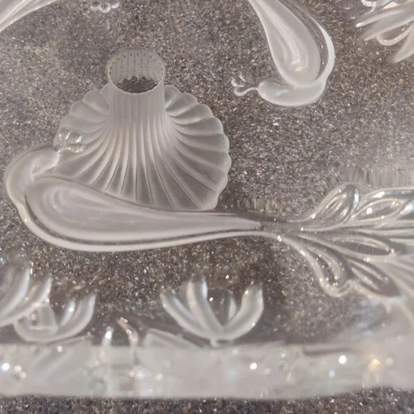 Mikasa Crystal Peacock Cake Stand - vintage - Picture 14 of 16